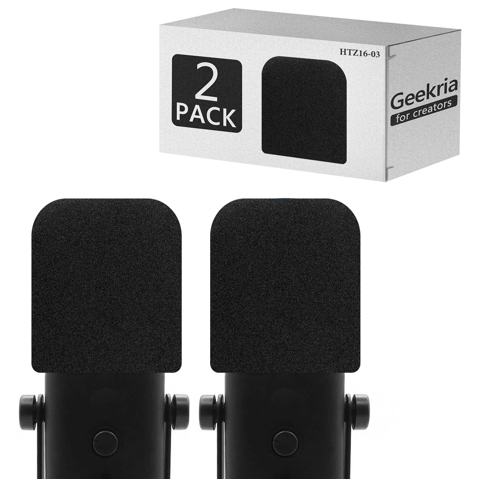 Geekria for Creators Foam Windscreen Compatible with FIFINE AmpliGame AM8 Microphone Antipop Foam Cover, Mic Wind Cover